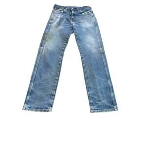 Levi Strauss & Co Blue Denim Straight Leg Western Fit Jean Size W 33 L 34